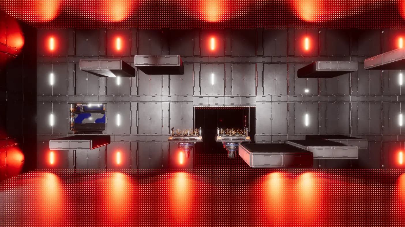 Salle 4 et ses plateformes mobiles